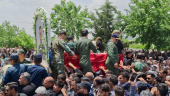 حضور کارکنان مرکز آموزش علمی کاربردی نجف آباد در تشییع پیکر شهید محسن دریانوش خلبان سانحه رییس جمهور